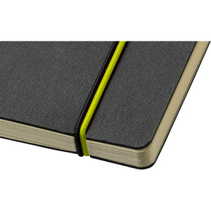JournalBooks Cuppia Notebook (Solid Black/Lime) (8 x 5.7 x 0.6 inches)