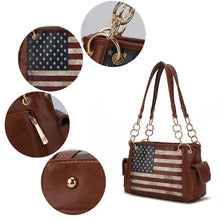 Load image into Gallery viewer, Alaina Vegan Leather Women’s Flag Shoulder Bag