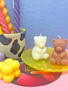 Petit Teddy Bear Shaped Soy And Beeswax Candle