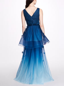 Two-Tiered Teal Gown