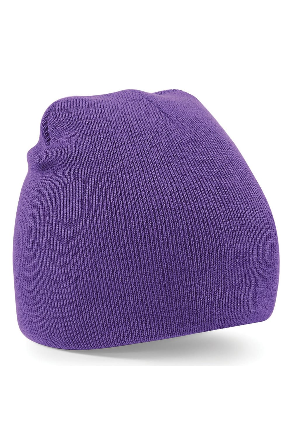 Plain Basic Knitted Winter Beanie Hat - Purple