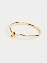Load image into Gallery viewer, Chevron CZ Gold Curved Ring