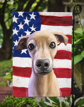 Load image into Gallery viewer, 11&quot; x 15 1/2&quot; Polyester Italian Greyhound American Flag Garden Flag 2-Sided 2-Ply