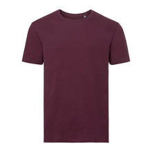 Load image into Gallery viewer, Russell Mens Authentic Pure Organic T-Shirt (Burgundy)
