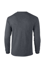 Load image into Gallery viewer, Gildan Mens Plain Crew Neck Ultra Cotton Long Sleeve T-Shirt (Dark Heather)