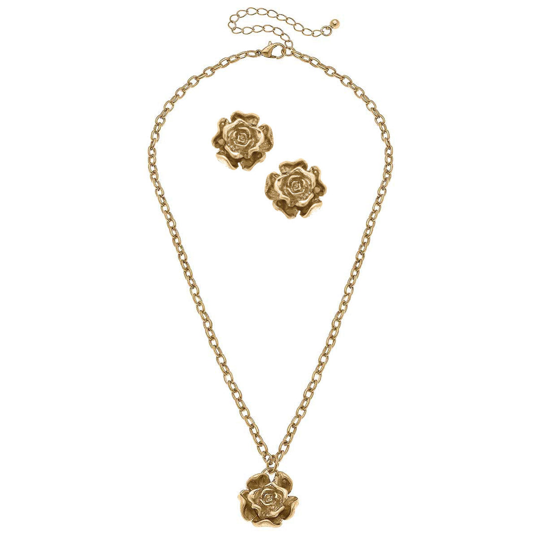 Sydney Rose Earring and Necklace Set