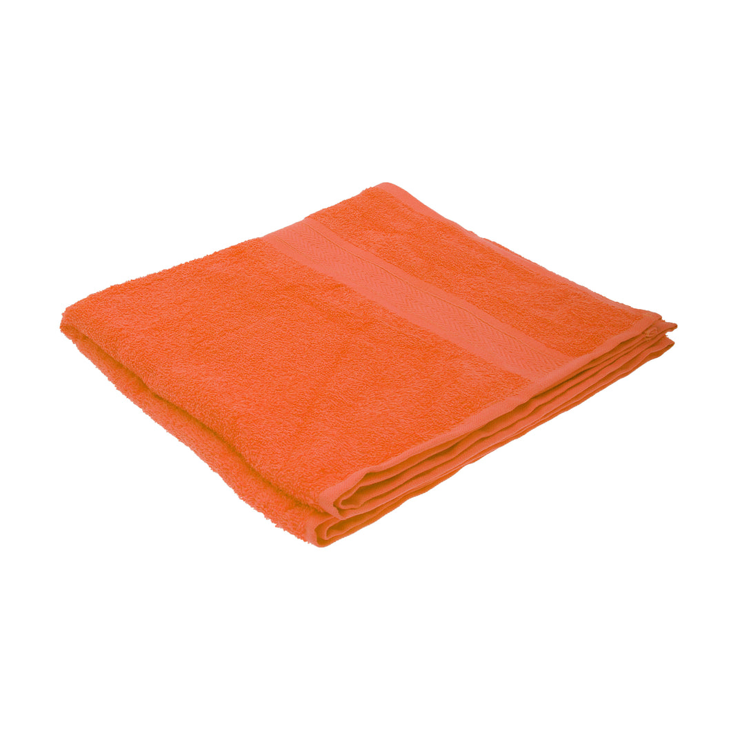 Jassz Plain Bath Towel  (Pack of 2) (Bright Orange) (One Size)