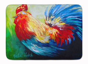 19 in x 27 in Bird - Rooster Chief Big Feathers Machine Washable Memory Foam Mat
