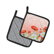 Load image into Gallery viewer, Poppies and Chamomiles Pair of Pot Holders