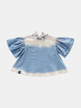 Load image into Gallery viewer, Girls Distressed Chambray Flared Top