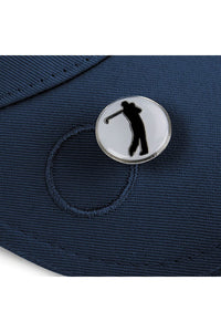 Beechfield Pro-Style Ball Mark Golf Baseball Cap / Headwear (French Navy)