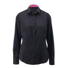 Load image into Gallery viewer, Alexandra Womens/Ladies Roll Sleeve Hospitality Work Shirt (Black/ Pink)