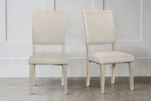 Load image into Gallery viewer, Baldwyn Weathered Beige Chenille Fabric Dining Chair (Set Of 2)