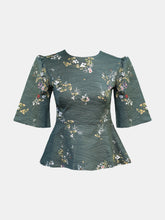 Load image into Gallery viewer, Lisa Top / Olive Floral Cotton