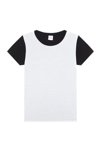AWDis Womens/Ladies Molly Front Sub T-Shirt (White/Black)