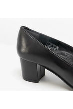 Load image into Gallery viewer, Ladies/Womens Anna Leather Court Shoe - Black