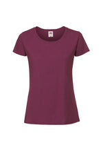Load image into Gallery viewer, Fruit Of The Loom Womens/Ladies Ringspun Premium T-Shirt (Oxblood)