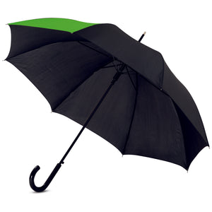 Bullet 23 Inch Lucy Automatic Open Umbrella (Neon Green, Solid Black) (33.1 x 40.6 inches)