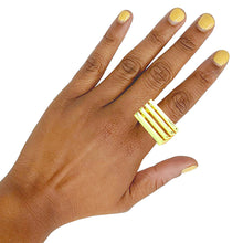 Load image into Gallery viewer, Leah 4 In 1 Yellow Plated Stacked Ring