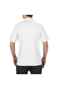 Gildan Mens Double Pique Short Sleeve Sports Polo Shirt (White)