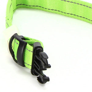 Trixie Flash Light Dog Collar (Green/White/Black) (15.75in - 19.69in)
