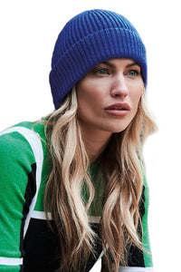 Beechfield Engineered Knit Ribbed Beanie (Bright Royal)