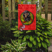 Load image into Gallery viewer, 11 x 15 1/2 in. Polyester Dachshund Christmas Wreath Garden Flag 2-Sided 2-Ply