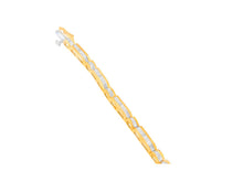 Load image into Gallery viewer, 10K Yellow Gold Baguette-Cut Diamond Banded Bracelet