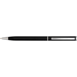 Bullet Slim Aluminium Ballpoint Pen (Black) (One Size)