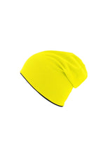 Load image into Gallery viewer, Extreme Reversible Jersey Slouch Beanie - Safety Yellow/Black