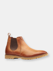 Mens Zimmer Leather Chelsea Boots - Tan