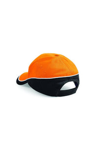 Beechfield Unisex Teamwear Competition Cap Baseball / Headwear (Pack of 2) (Orange/Black/ White)