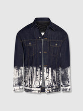 Load image into Gallery viewer, Longer Indigo Denim Jacket with Mercury Foil