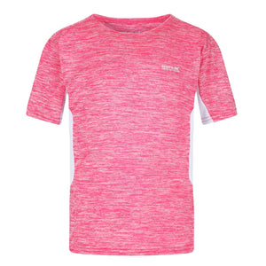 Regatta Childrens/Kids Takson III Marl T-Shirt (White/Duchess Pink Marl)