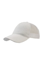 Load image into Gallery viewer, Atlantis Rapper Destroyed 5 Panel Weathered Trucker Cap (White/White)