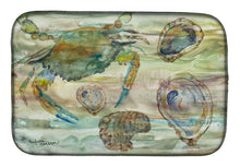 Load image into Gallery viewer, 14 in x 21 in Crab, Shrimp and Oyster Sunset Dish Drying Mat