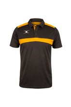 Load image into Gallery viewer, Gilbert Mens Photon Polo Shirt (Black/Gold)