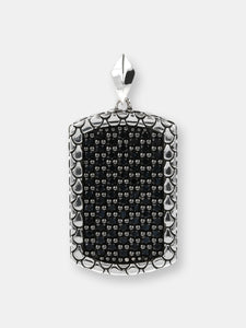Mermaid and Black Spinel Texture Pendant 1,85" length