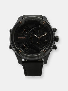 Diesel Men's Boltdown DZ7428 Black Leather Quartz Fashion Watch