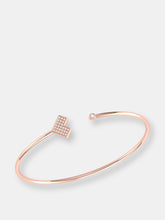 Load image into Gallery viewer, One Way Arrow Adjustable Diamond Cuff in 14K Rose Gold Vermeil on Sterling Silver