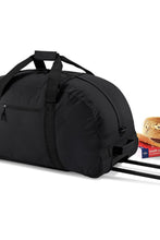 Load image into Gallery viewer, BagBase Classic Wheelie Holdall / Duffel Travel Bag (Black) (One Size)