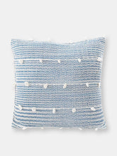 Load image into Gallery viewer, Cozy Indigo Blue Textured Stripe Pillow