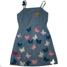 Load image into Gallery viewer, Butterfly Effect - Hand-Painted Hand-Made Denim Dress