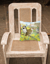 Load image into Gallery viewer, 14 in x 14 in Outdoor Throw PillowHouse Sparrows by Sarah Adams Fabric Decorative Pillow