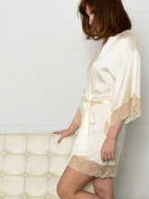 Load image into Gallery viewer, Scarlett Robe in Ivory Silk