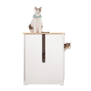 Omega Slide Enclosure Cat Litter Cabinet With Foldable Litter Box