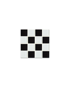 Glass Tile Coaster - Checkered