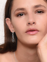 Load image into Gallery viewer, Silver Chain of Command Earrings