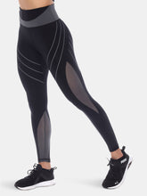 Load image into Gallery viewer, High-Waist Reflective Piping Fitness Leggings