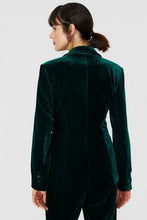 Load image into Gallery viewer, Womens/Ladies Velvet Belt Blazer - Dark Green
